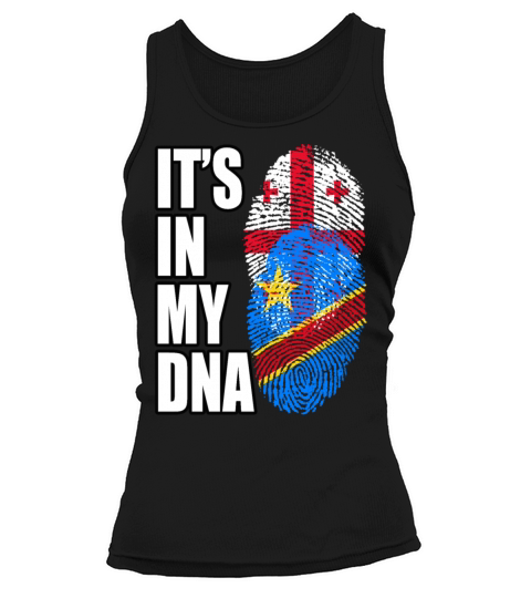 Georgian And Congolese Mix Heritage DNA Flag Tank top Woman