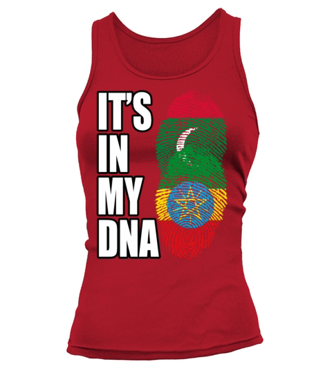 Maldivian And Ethiopian Mix Heritage DNA Flag Tank top Woman
