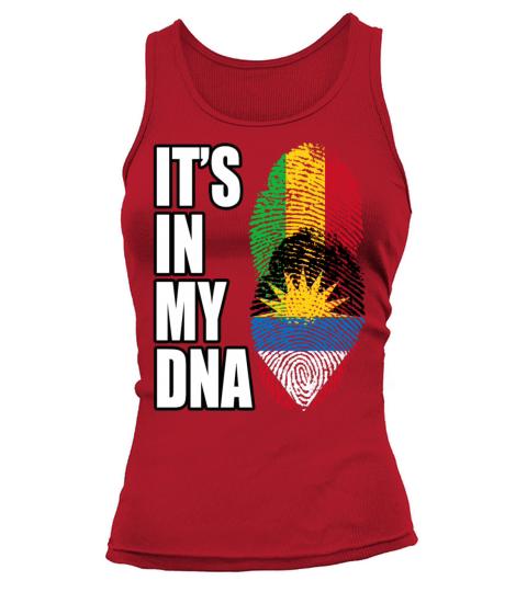 Malian And Antiguan Mix Heritage DNA Flag Tank top Woman