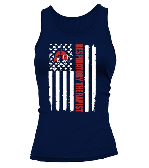 Nurses T-Shirts RRT Respiratory Therapist American Flag Gift Tank top Woman