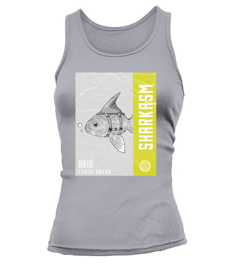 Sharkasm Quote Funny Animal Shark Pun Tank top Woman