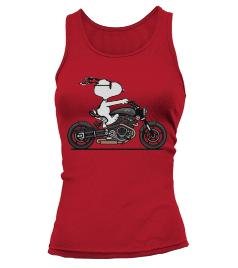 Snoopy riding motorcycle shirt Tank top Woman