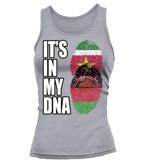 Surinamese And Malawian Vintage Heritage DNA Flag Tank top Woman