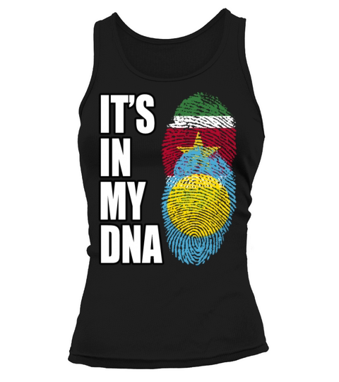 Surinamese And Palauan Vintage Heritage DNA Flag Tank top Woman