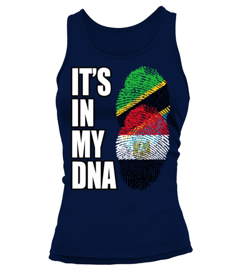 Tanzanian And Egyptian Vintage Heritage DNA Flag Tank top Woman