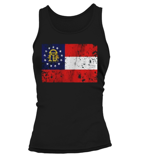 The Original Vintage Distressed Georgia State Flag T-Shirt Tank top Woman