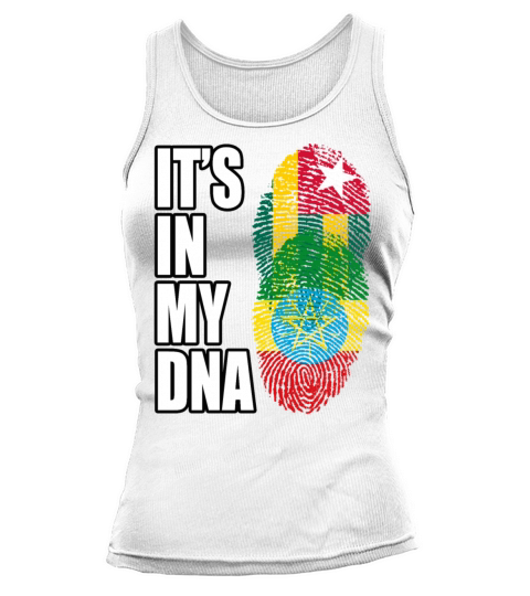 Togolese And Ethiopian Mix Heritage DNA Flag Tank top Woman