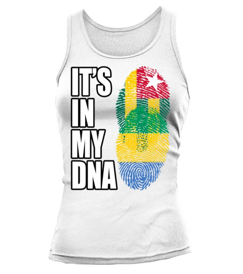Togolese And Gabonese Mix Heritage DNA Flag Tank top Woman