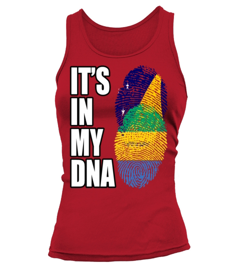 Tokelauan And Gabonese Mix Heritage DNA Flag Tank top Woman