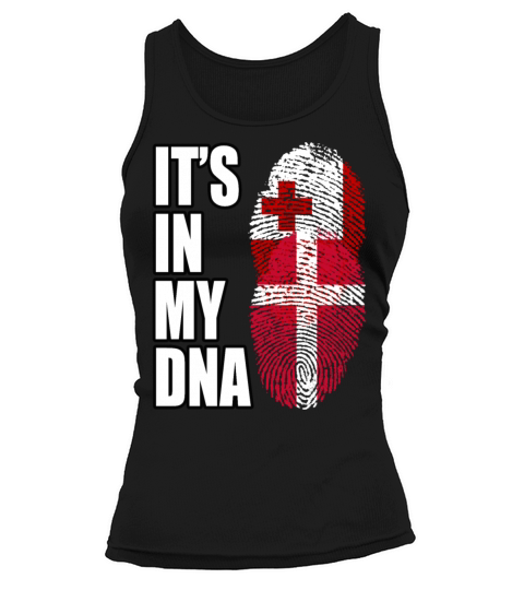 Tongan And Danish Mix Heritage DNA Flag Tank top Woman