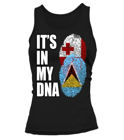 Tongan And Saint Lucian Mix Heritage DNA Flag Tank top Woman