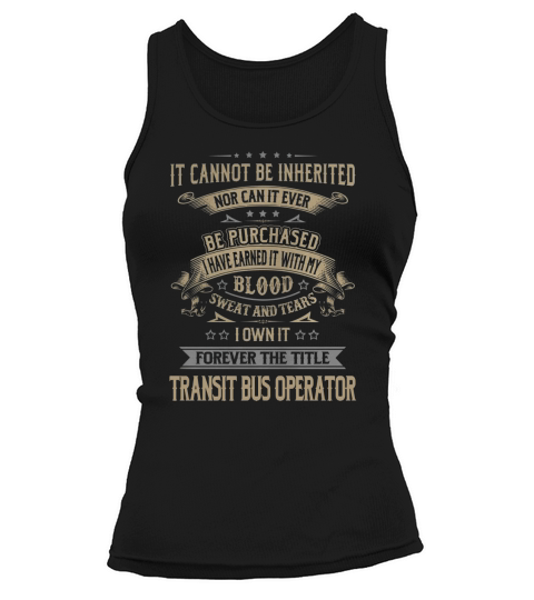 Transit Bus Operator Forever Job Title Shirts Tank top Woman