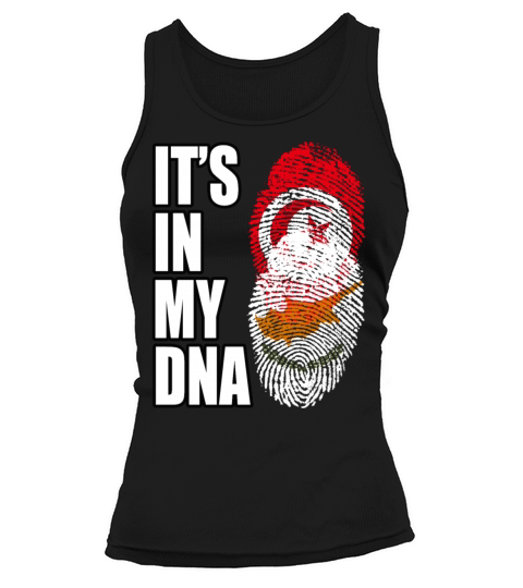 Tunisian And Cypriot Mix Heritage DNA Flag Tank top Woman
