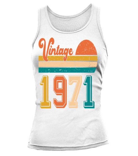 Vintage 1971 birthday gift Tank top Woman