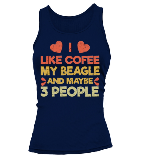 Vintage Pet Dog Like Coffee Love Beagle Tank top Woman