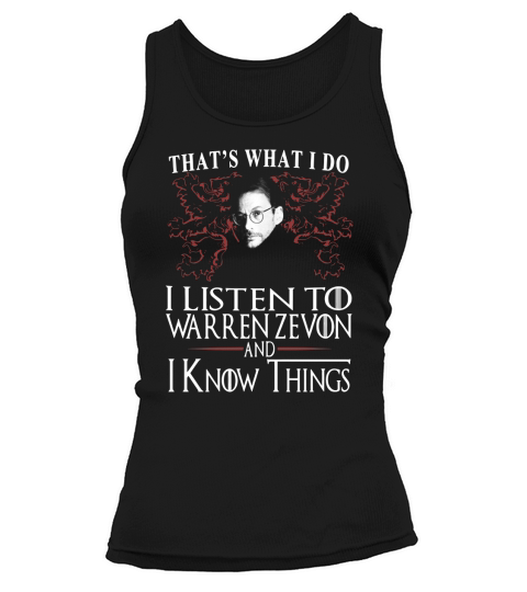 Warren Zevon I KNOW THINGS Tank top Woman
