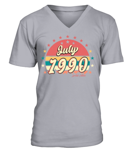 1990 Year Of Construction In July V-Neck T-shirt