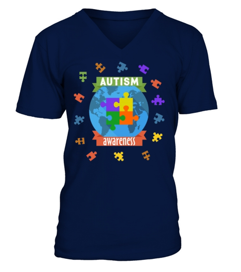 Autism Awareness Month V-Neck T-shirt