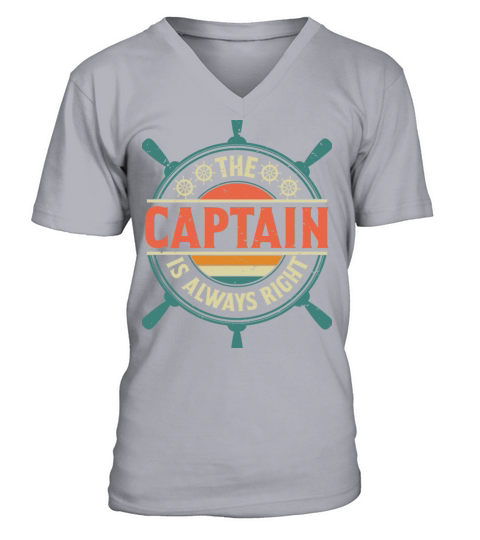 Funny Boating Captain is Always Right Boat Owner N V-Neck T-shirt
