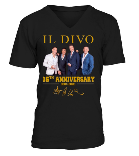 Il Divo 16th Anniversary from 2004 to 2020 Signature V-Neck T-shirt