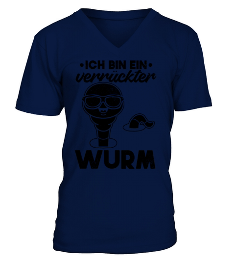 Im A Crazy Worm Cool Compost Worm With Sunglasses V-Neck T-shirt