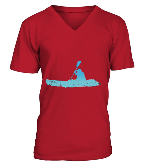 Kayak Shirt-Kayak Blue Color Sport T-shirt V-Neck T-shirt