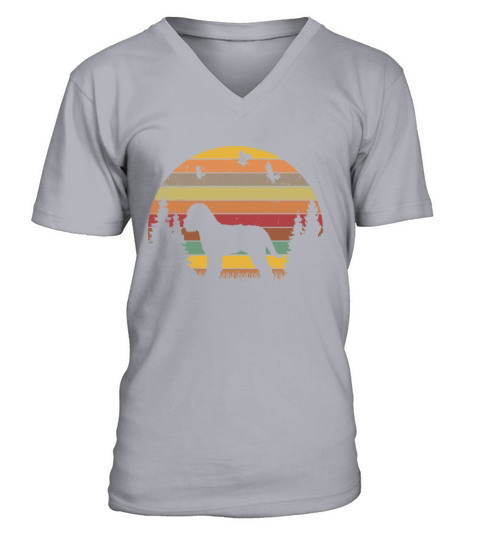 Lagotto Romagnolo Retro Truffle Search Dog Vintage V-Neck T-shirt
