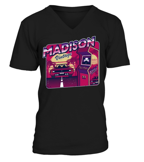 Madison - Personalized Vintage Gamer 80s 90s V-Neck T-shirt