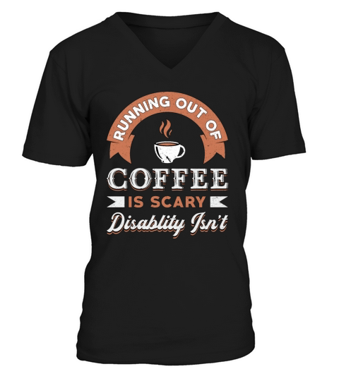 Mental Health Running Out Of Coffee Awareness V-Neck T-shirt