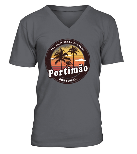 Portimao Portugal beach design V-Neck T-shirt