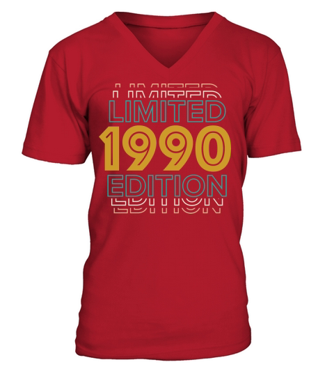 Retro Vintage Limited Edition 1990 V-Neck T-shirt