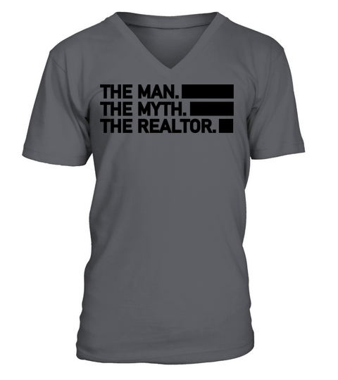 The man the myth the realtor retro vintage V-Neck T-shirt