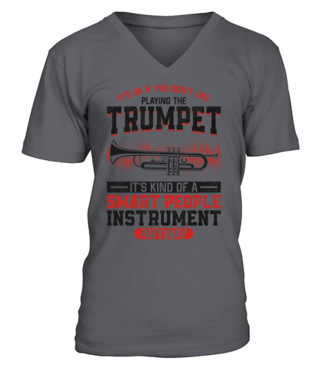 Trumpet Player Vintage Its Ok If V-Neck T-shirt