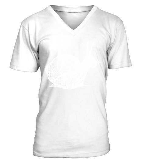 Vintage Realistic Snail V-Neck T-shirt