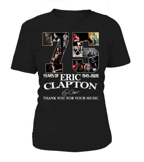 75 Years Of Eric Clapton Signature Thank You For Your Music shirt Women's T-Shirt