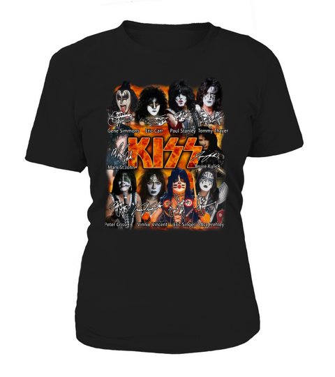 Kiss band Paul Stanley Eric Singer Tommy Thayer signatures shirt Women's T-Shirt