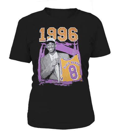 Kobe-Bryant 1996 Draft Day Black Mamba Number 8 Tribute T Shirt Women's T-Shirt