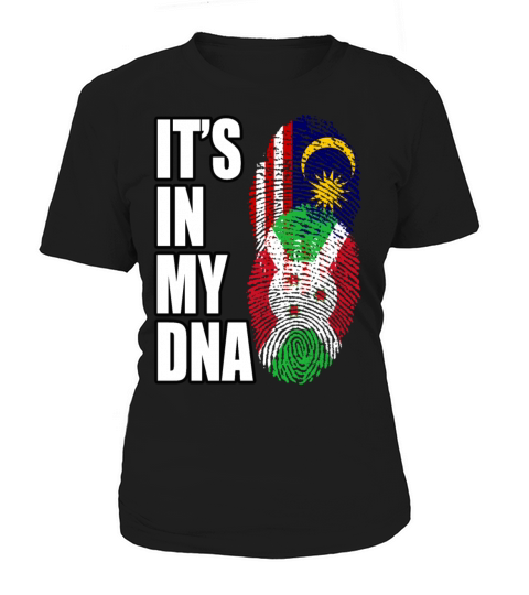 Malaysian And Burundian Mix Heritage DNA Flag Women's T-Shirt