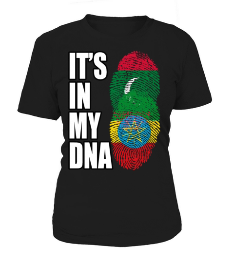 Maldivian And Ethiopian Mix Heritage DNA Flag Women's T-Shirt