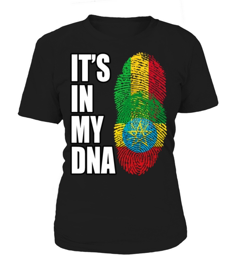 Malian And Ethiopian Mix Heritage DNA Flag Women's T-Shirt
