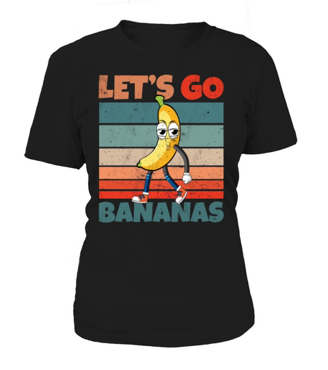 Retro Vintage Lets Bananas Funny Smirk Banana Women's T-Shirt