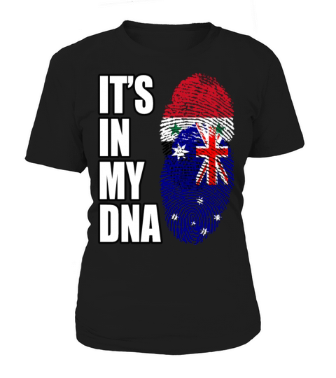 Syrian And Australian Vintage Heritage DNA Flag Women's T-Shirt
