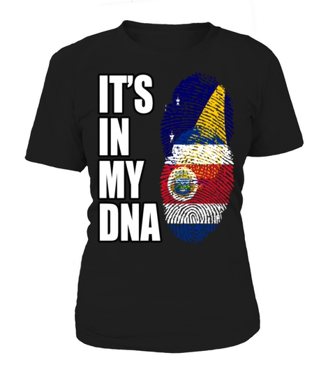Tokelauan And Costa Rican Mix Heritage DNA Flag Women's T-Shirt