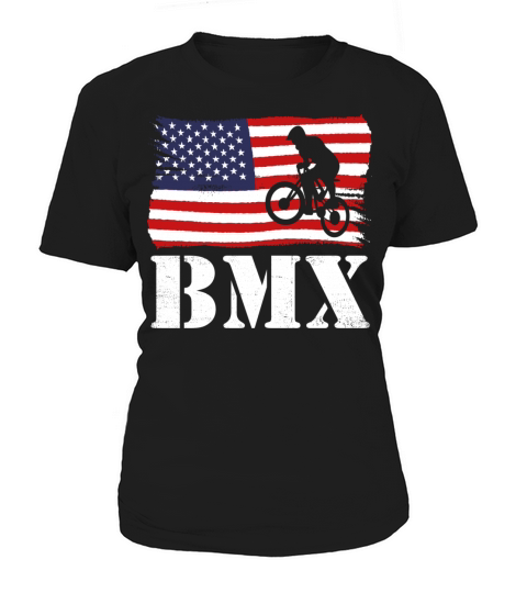 USA American Flag BMX Sport Bike Biking Women's T-Shirt