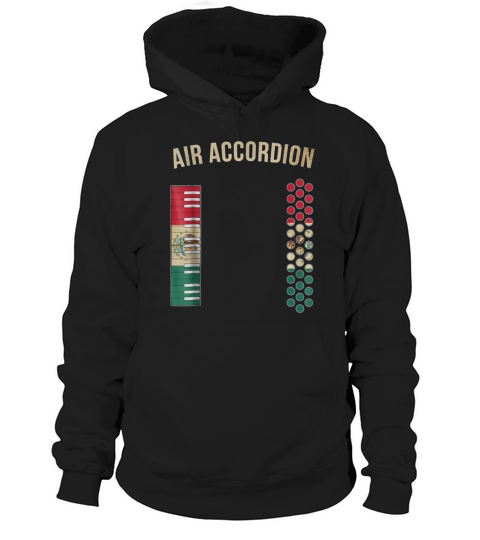 Air Accordion  Mexican Flag Colors Golden Elements Hoodie Unisex