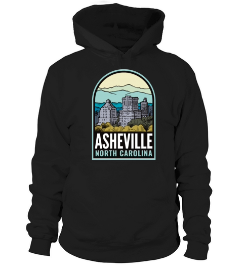 Asheville North Carolina Historic Downtown Vintage Hoodie Unisex