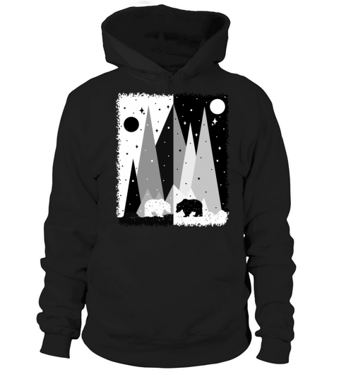 Bear In The Mountains Hoodie Unisex