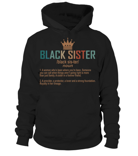 Black Sister Definition Vintage Hoodie Unisex