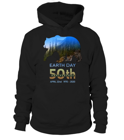 Earth day 50th anniversary brown bear silhouette buy t shirt Hoodie Unisex