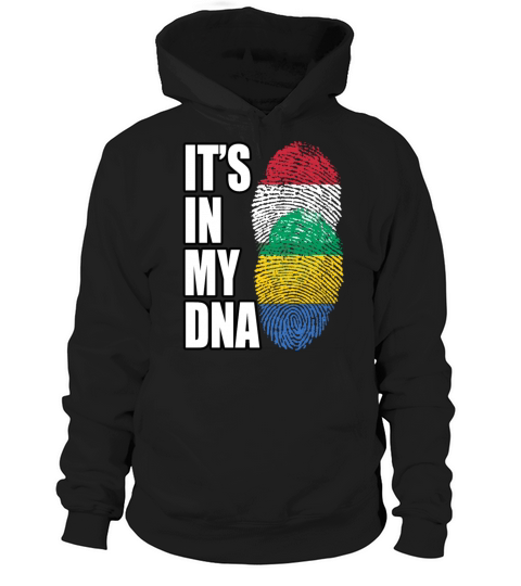 Hungarian And Gabonese Mix Heritage DNA Flag Hoodie Unisex